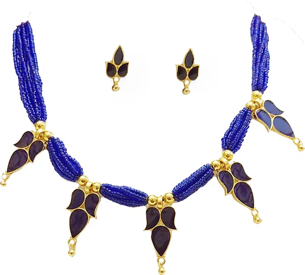 Assamese_Traditional_Blue_Colour_Golpata_Jewellery_Set_For_Women_&_Girl